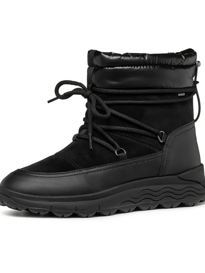Leder-Winterstiefel "Spherica" in Schwarz