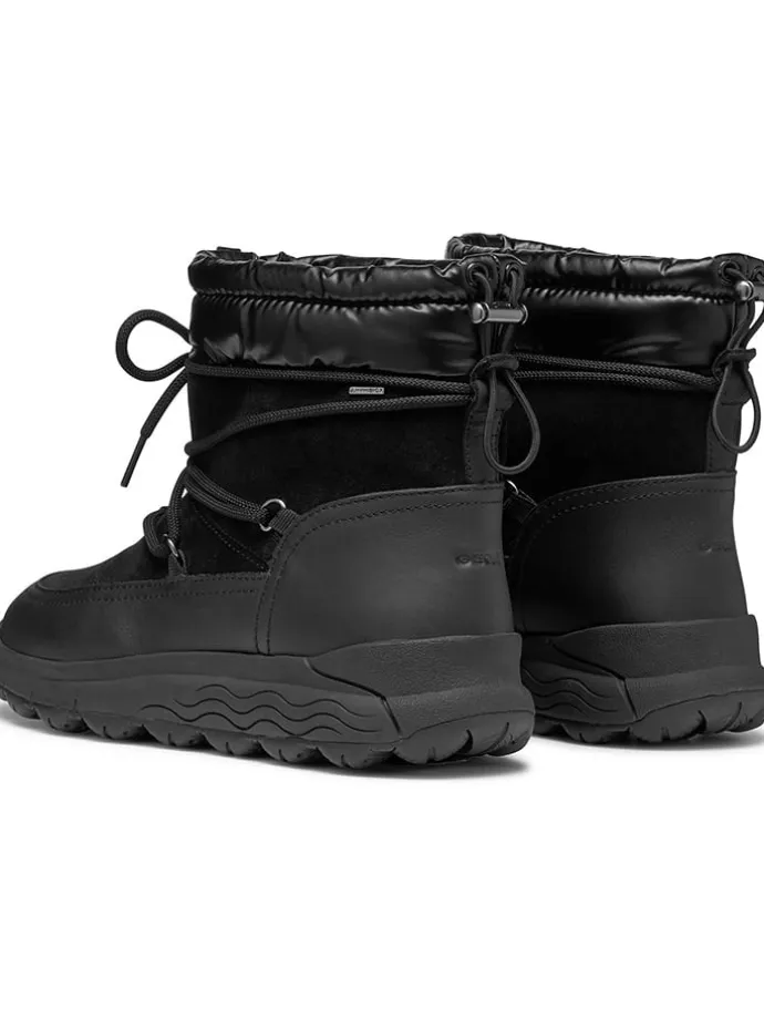 Leder-Winterstiefel "Spherica" in Schwarz