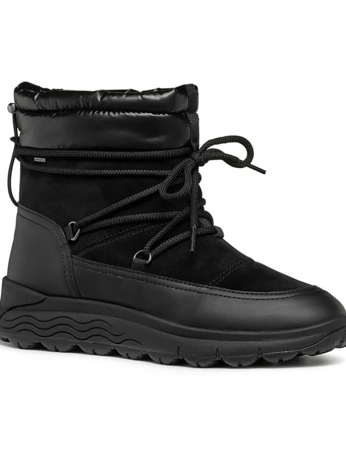 Leder-Winterstiefel "Spherica" in Schwarz