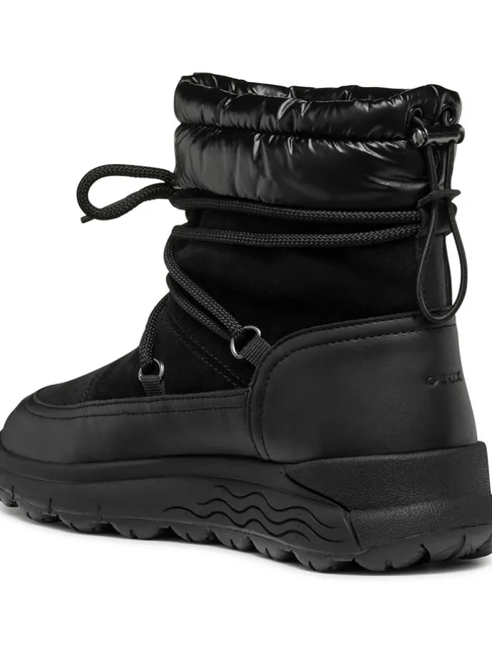 Leder-Winterstiefel "Spherica" in Schwarz