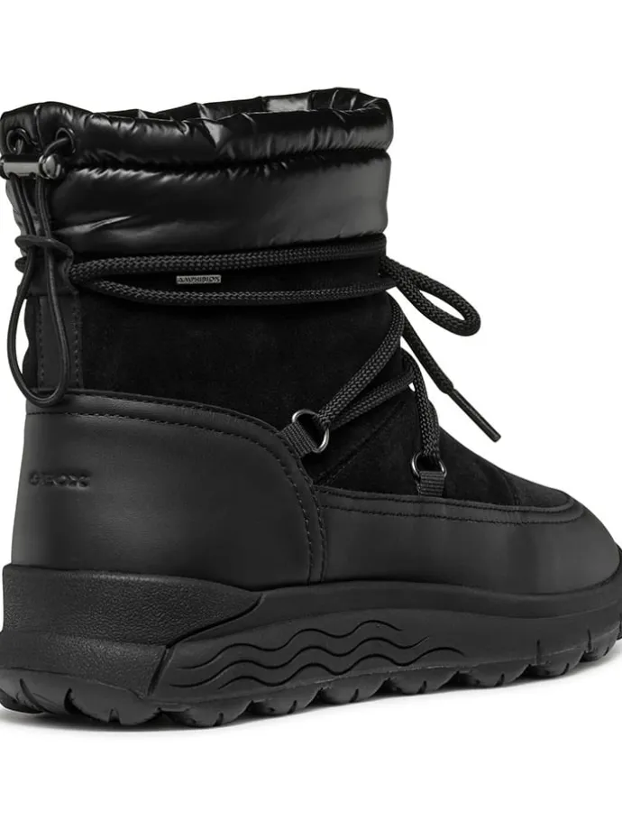 Leder-Winterstiefel "Spherica" in Schwarz