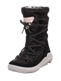 Leder-Winterstiefel "Twilight" in Schwarz