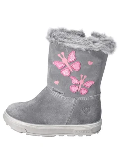 Leder-Winterstiefel "Umi" in Grau