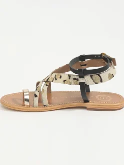 Leder-Zehensandalen 