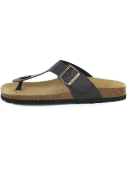 Leder-Zehentrenner in Braun