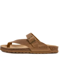 Leder-Zehentrenner in Braun