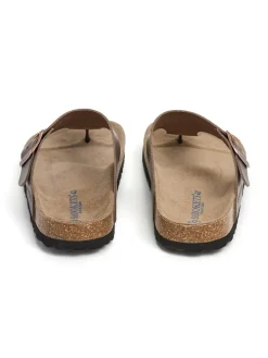 Leder-Zehentrenner in Braun