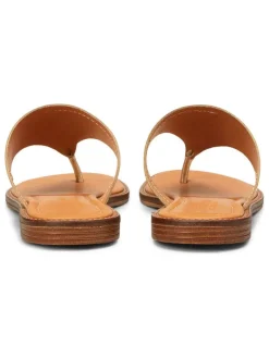 Leder-Zehentrenner in Gold