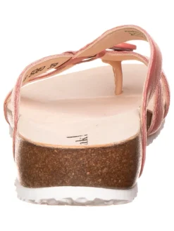 Leder-Zehentrenner in Hellrot