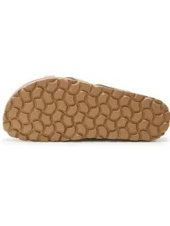 Leder-Zehentrenner in Hellbraun