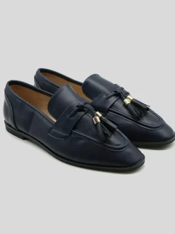 Mokassins in Dunkelblau