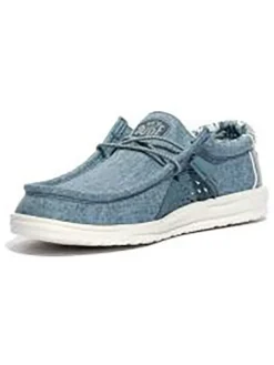 Mokassins in Hellblau