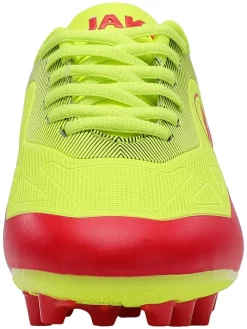 Natur- und Kunstrasen-Fußballschuhe "Twist" in Gelb/ Rot