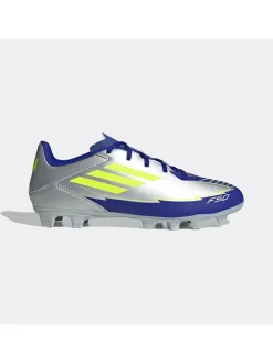Nocken-Fußballschuhe "F50 CLUB FG/MG MESSI" in Silber/ Dunkelblau/ Gelb