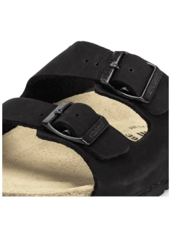 Nubukleder Pantoletten in nero