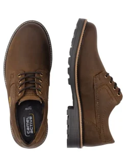 Oxford Schnürschuhe aus echtem Leder in Braun