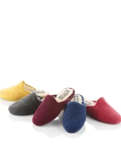 Pantoffel in gelb + beige