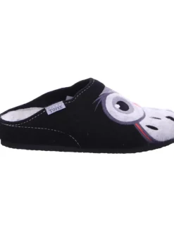 Pantoffel in schwarz