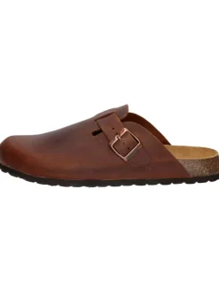 Pantolette "Bioline Clog Leather" in Braun