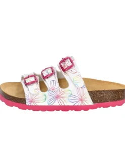 Pantolette "Bioline Flower Kids" in Weiß