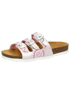 Pantolette "Bioline Flower Kids" in Rosa