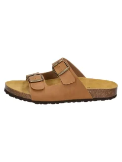 Pantolette "Bioline Man" in Braun