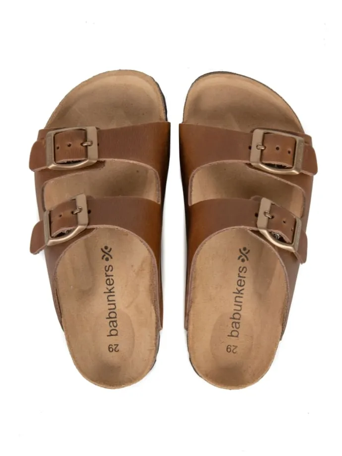 Pantoletten in braun