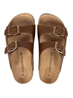 Pantoletten in braun