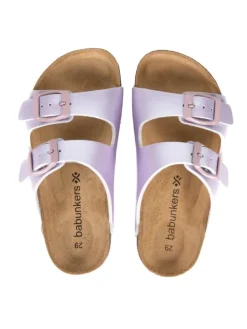 Pantoletten in flieder