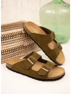 Pantoletten in grün