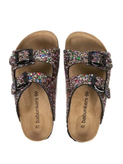 Pantoletten in schwarz