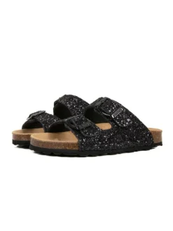 Pantoletten in schwarz