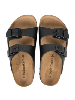 Pantoletten in schwarz