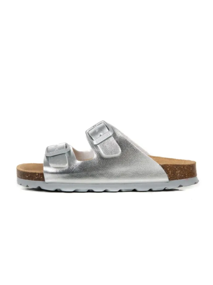 Pantoletten in silber