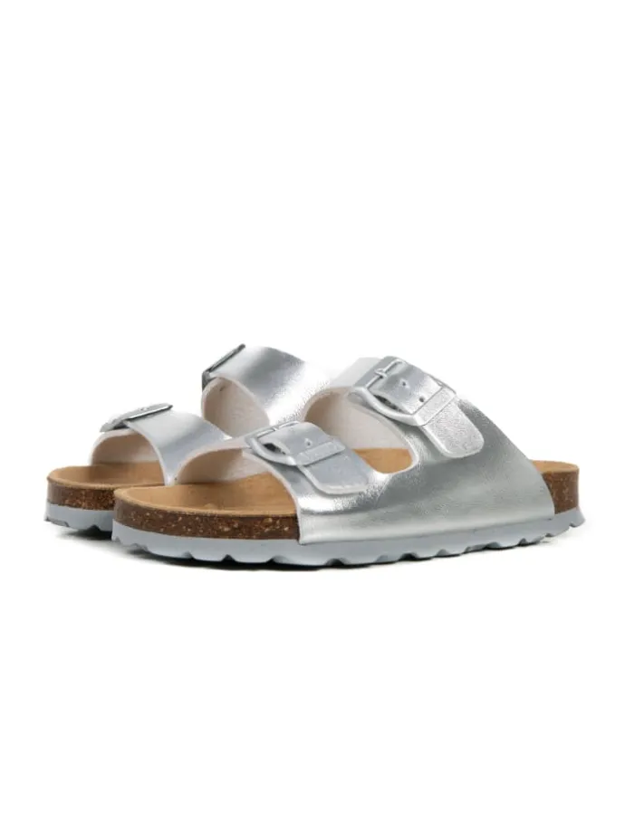 Pantoletten in silber