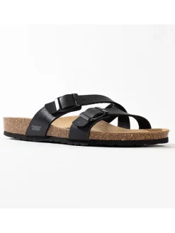 Pantoletten "Bambou" in Schwarz