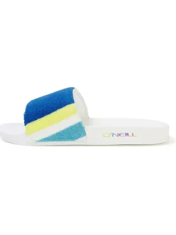 Pantoletten "Brights" in Blau/ Gelb