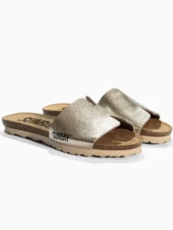 Pantoletten "Djeeli" in Gold