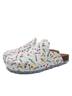 Pantoletten HOME FLOWERS in grau