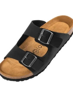 Pantoletten in Basic Matt Schwarz