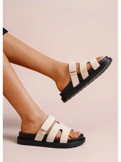 Pantoletten in Beige