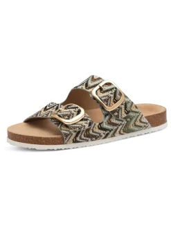 Pantoletten in Beige/ Hellbraun