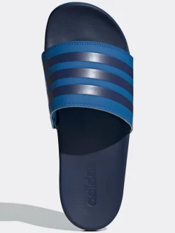 Pantoletten in Blau/ Dunkelblau