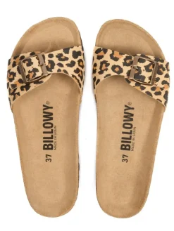 Pantoletten in Braun/ Beige