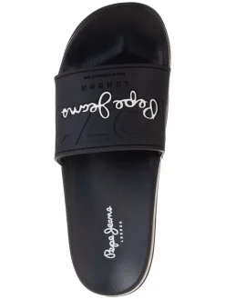 Pantoletten in Dunkelblau