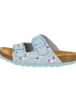 Pantoletten in Hellblau