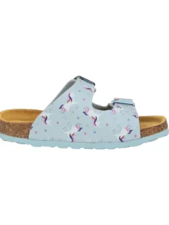 Pantoletten in Hellblau