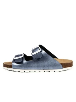 Pantoletten in Hellblau