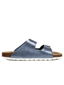 Pantoletten in Hellblau