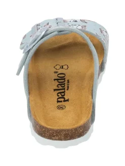 Pantoletten in Hellblau Metallic Unicorn